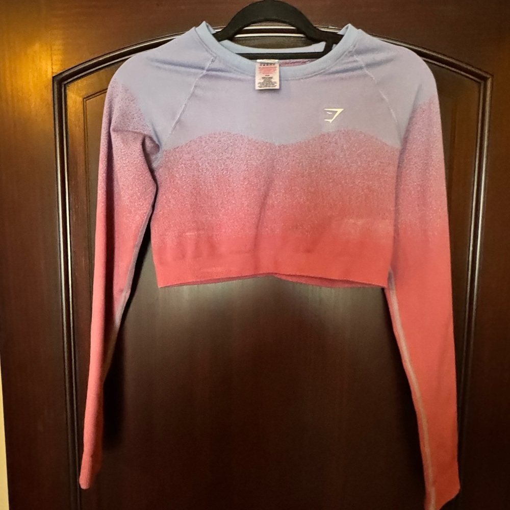 Gymshark Pink and Purple Ombre Long Sleeve Top